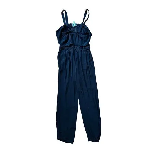 Madewell black apron ruffle cross strap jumper - Picture 4 of 6